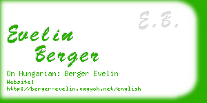 evelin berger business card
